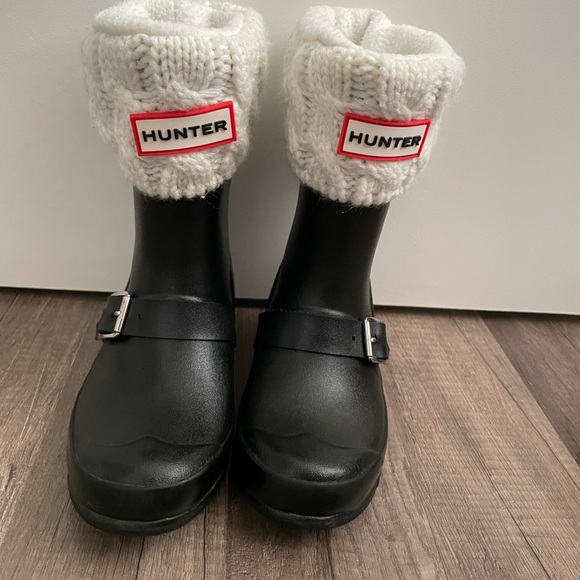 Unisex Hunter Kids Black Rain Boot - Picture 2 of 7